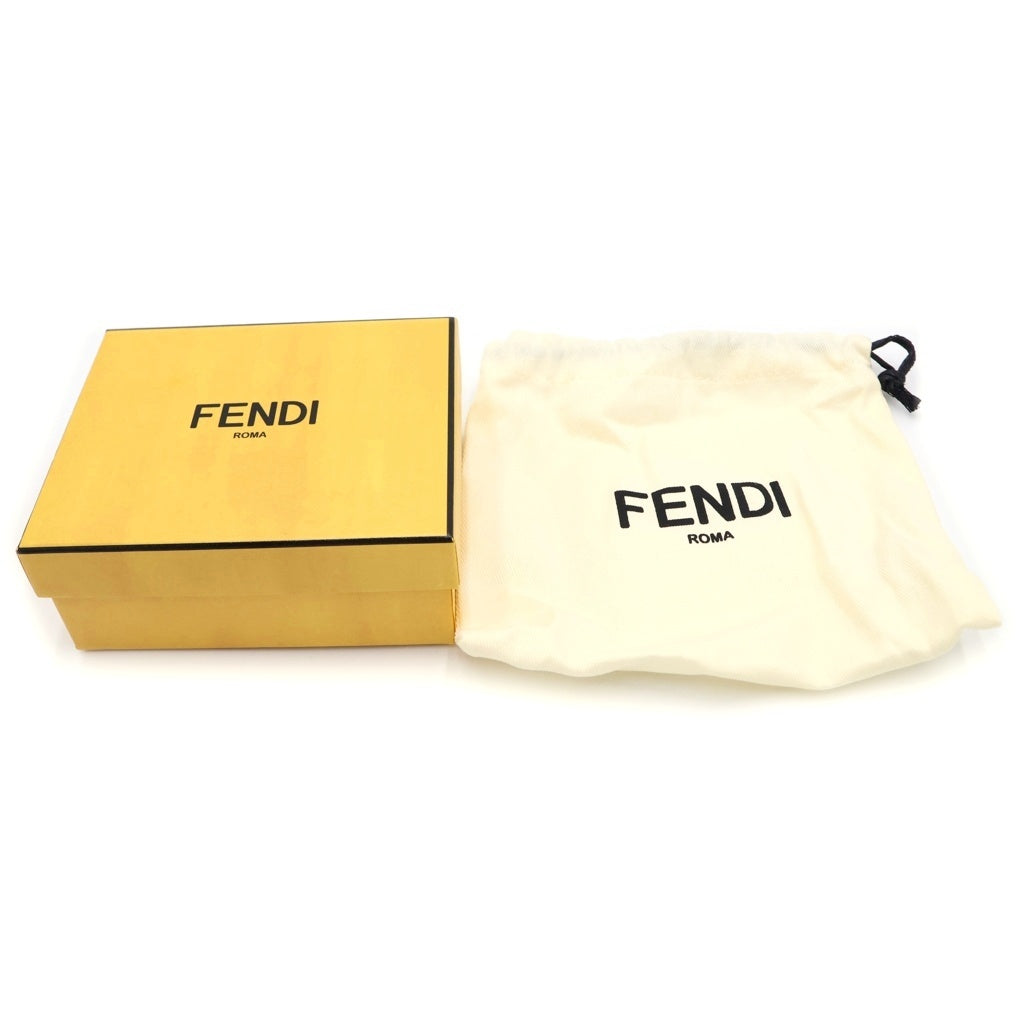 FENDI(フェンディ) Fダイヤモンド トリフォールドウォレット 三つ折り財布 グレー レザー 8M0480 レディース