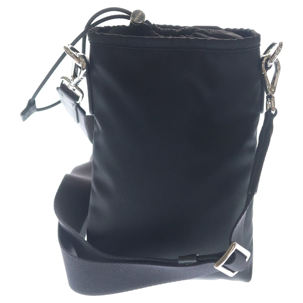 PRADA(プラダ) フォンショルダー 携帯ケース ショルダーバッグ ミニバッグ ブラック テスート 2ZH155 シルバー金具 レディース