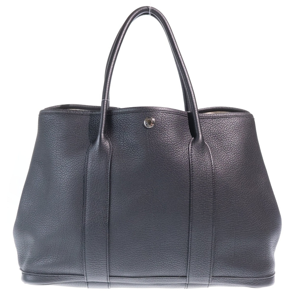 HERMES(エルメス) ガーデンパーティPM ネゴンダ ノワール シルバー金具 ハンドバッグ □P刻印 レディース