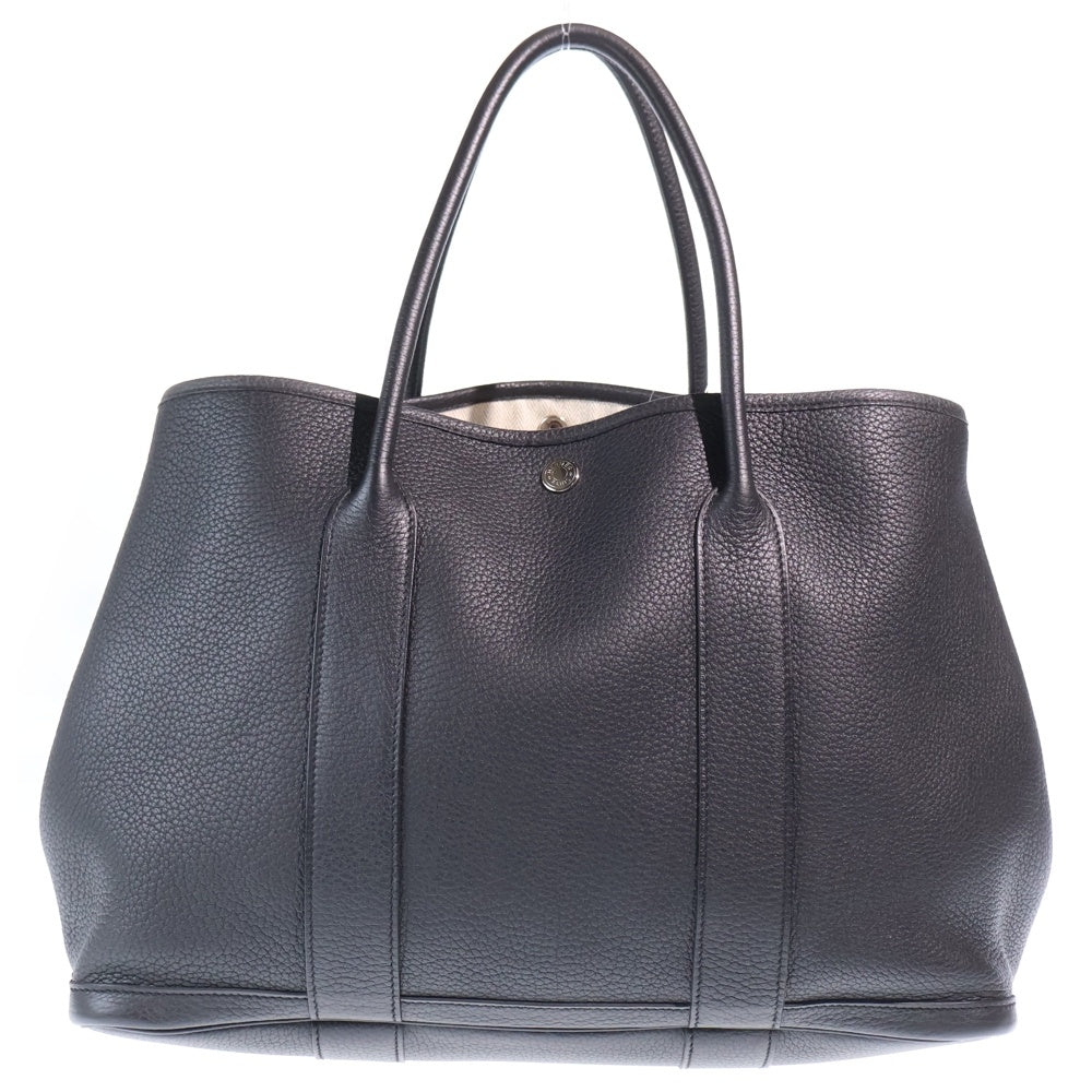 HERMES(エルメス) ガーデンパーティPM ネゴンダ ノワール シルバー金具 ハンドバッグ □P刻印 レディース
