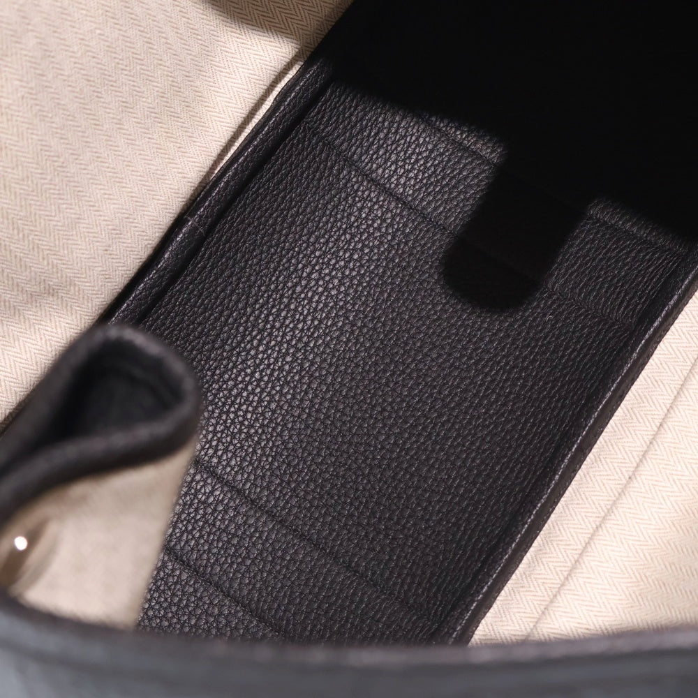 HERMES(エルメス) ガーデンパーティPM ネゴンダ ノワール シルバー金具 ハンドバッグ □P刻印 レディース