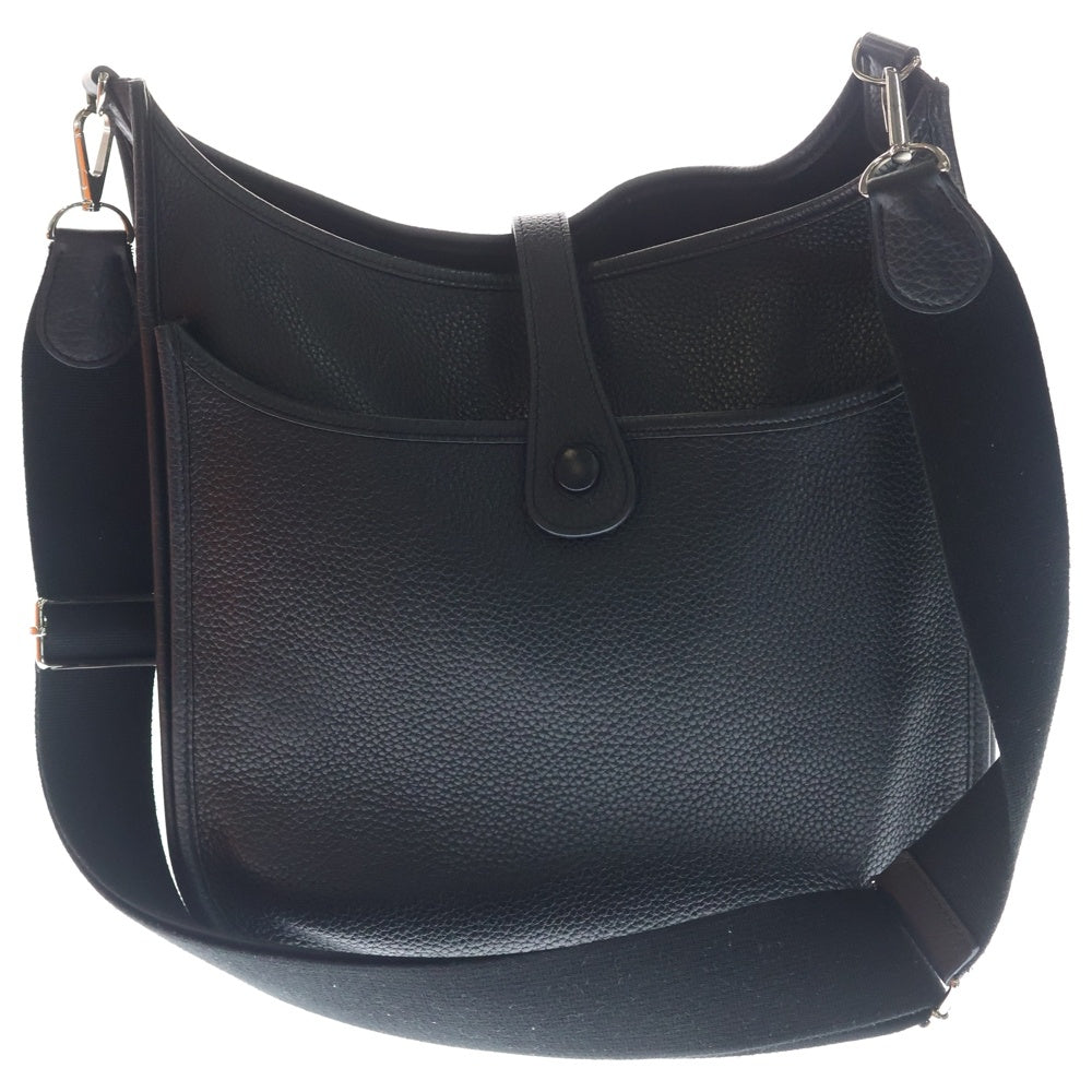 HERMES(エルメス) エヴリンPM 2 ドゥ トリヨンクレマス レザー ノワール ショルダーバッグ シルバー金具 ブラック □N刻印 レディース