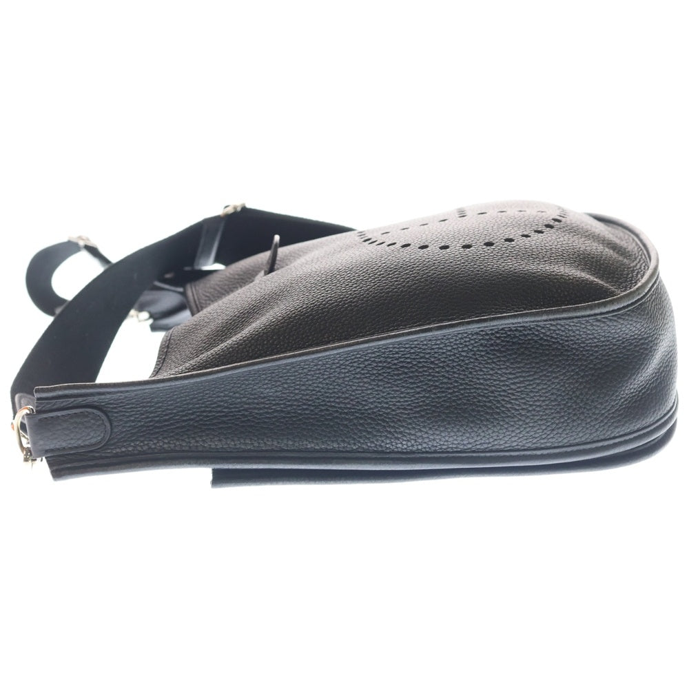 HERMES(エルメス) エヴリンPM 2 ドゥ トリヨンクレマス レザー ノワール ショルダーバッグ シルバー金具 ブラック □N刻印 レディース