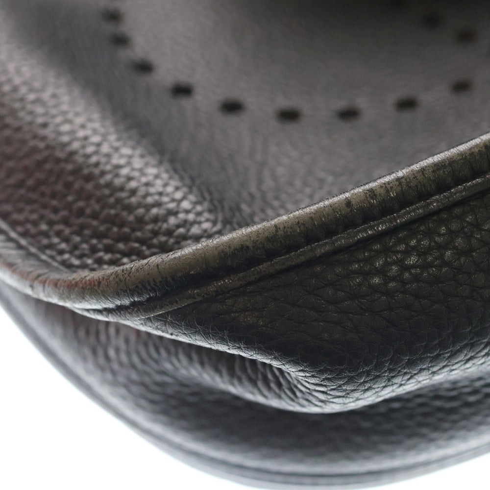 HERMES(エルメス) エヴリンPM 2 ドゥ トリヨンクレマス レザー ノワール ショルダーバッグ シルバー金具 ブラック □N刻印 レディース