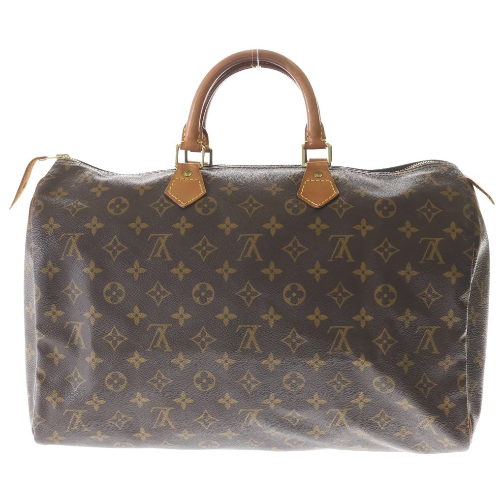 LOUIS VUITTON(ルイヴィトン) モノグラム スピーディ40 ハンドバッグ ボストンバッグ ブラウン レザー×PVC M41522 ゴールド金具 レディース