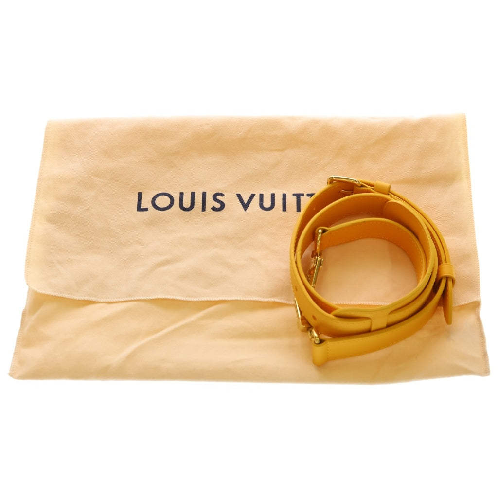 LOUIS VUITTON(ルイヴィトン) モノグラム・ヘリテージ キーポルバンドリエール25 2WAYバッグ ハンドバッグ ショルダーバッグ ミニボストンバッグ イエロー レザー×PVC M13166 ゴールド金具 レディース