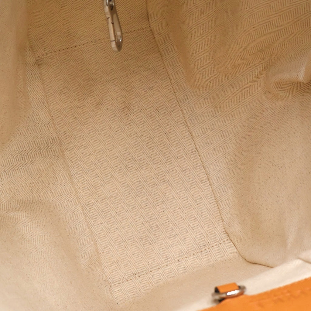 LOEWE(ロエベ) ×KEN PRICE ケンプライス ハンモック スモール キャンバス レザー 2WAY ハンド ショルダーバッグ ブラウン/ベージュ シルバー金具 レディース