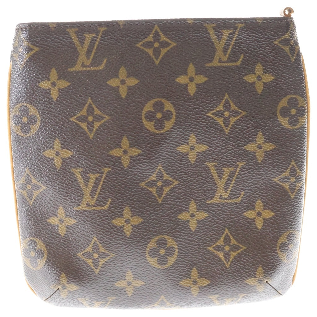 LOUIS VUITTON(ルイヴィトン) モノグラム パルティシオン ポーチ ケース クラッチバッグ ブラウン レザー×PVC M51901 ゴールド金具 レディース