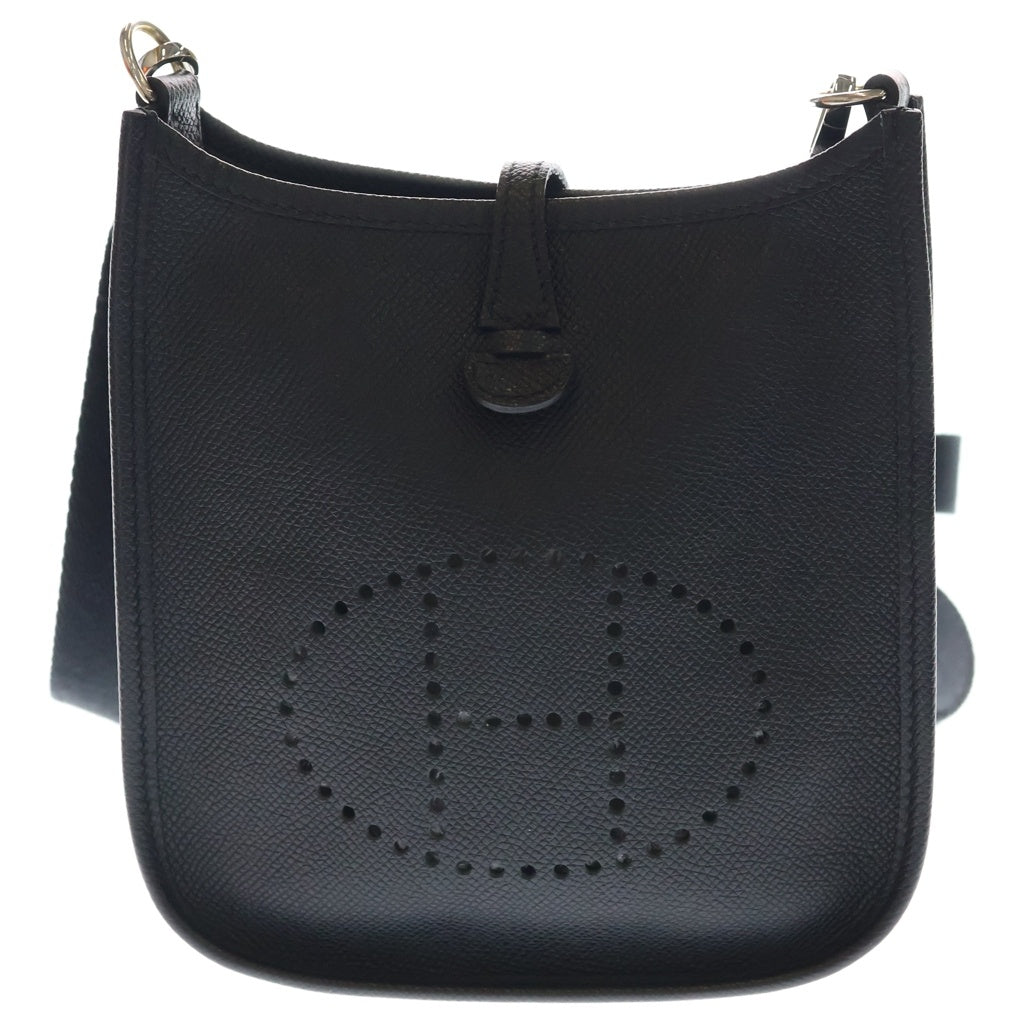 HERMES(エルメス) エヴリンTPM ショルダーバッグ ミニバッグ ブラック ノワール エプソン A刻印 シルバー金具 レディース