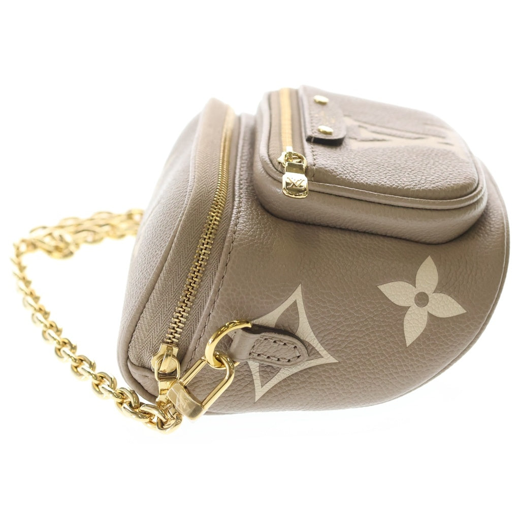 LOUIS VUITTON(ルイヴィトン) モノグラム アンプラント ミニバムバッグ バイカラー ショルダーバッグ ベージュ レザー M83219 ゴールド金具 レディース