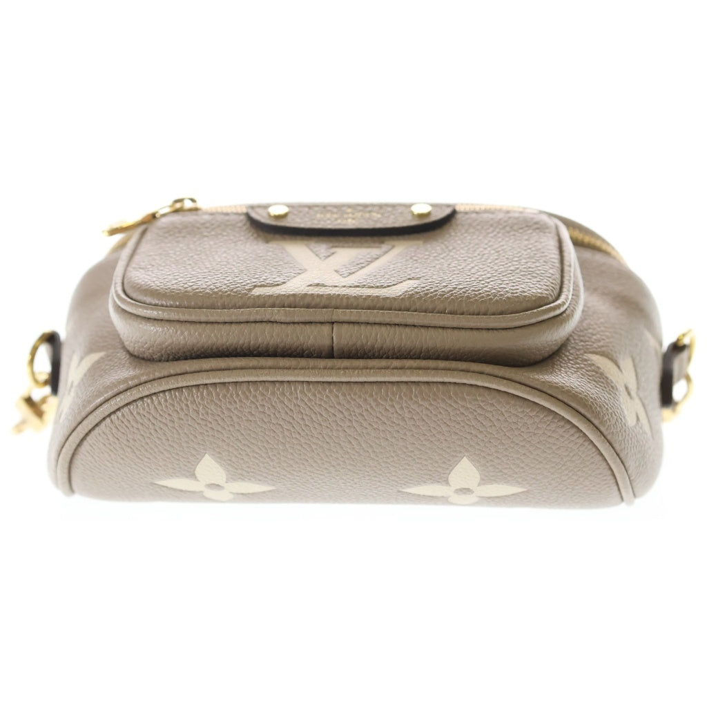 LOUIS VUITTON(ルイヴィトン) モノグラム アンプラント ミニバムバッグ バイカラー ショルダーバッグ ベージュ レザー M83219 ゴールド金具 レディース