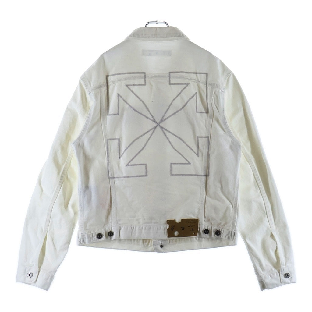 OFF-WHITE(オフホワイト) ロゴプリント デニム トラッカージャケット ホワイト OMYE054F21DEN002