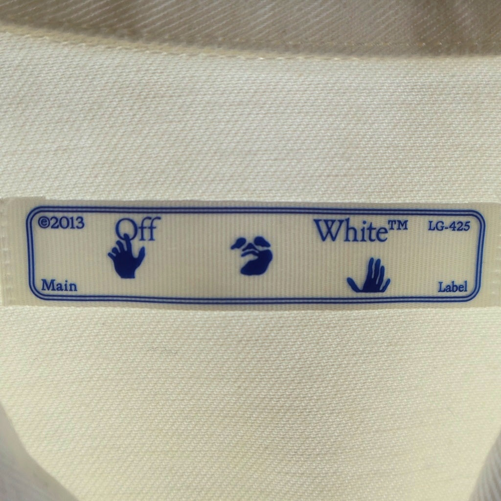 OFF-WHITE(オフホワイト) ロゴプリント デニム トラッカージャケット ホワイト OMYE054F21DEN002