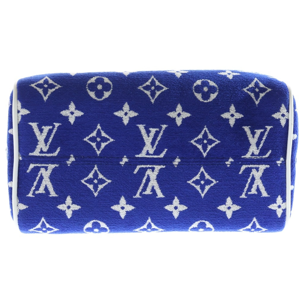 LOUIS VUITTON(ルイヴィトン) LVマッチ スピーディバンドリエール 20 2WAYバッグ ハンドバッグ ショルダーバッグ ミニボストンバッグ ブルー×ホワイト レザー M20751 ゴールド金具 レディース