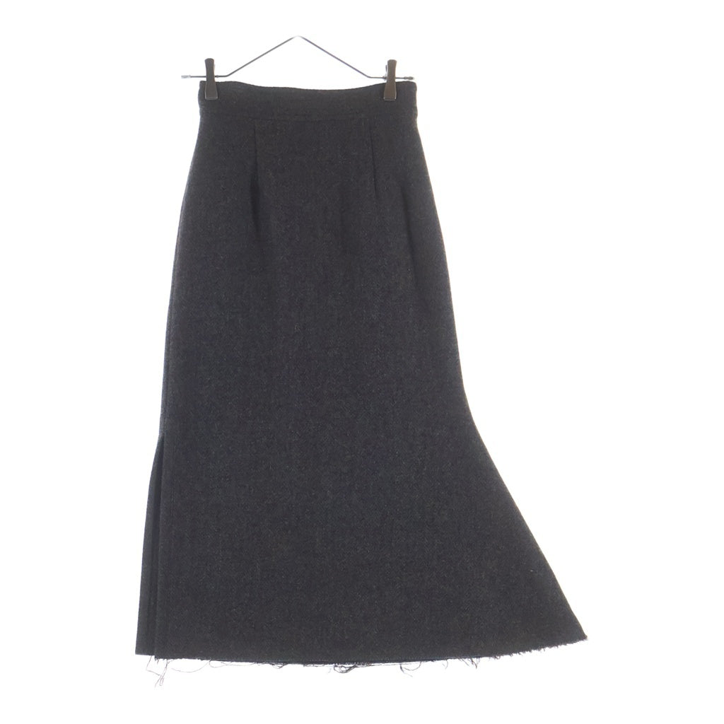 Maison Margiela 4(メゾンマルジェラ) 17AW ウールツイード スリット ロングスカート ブラウン レディース S51MA0281 S48070