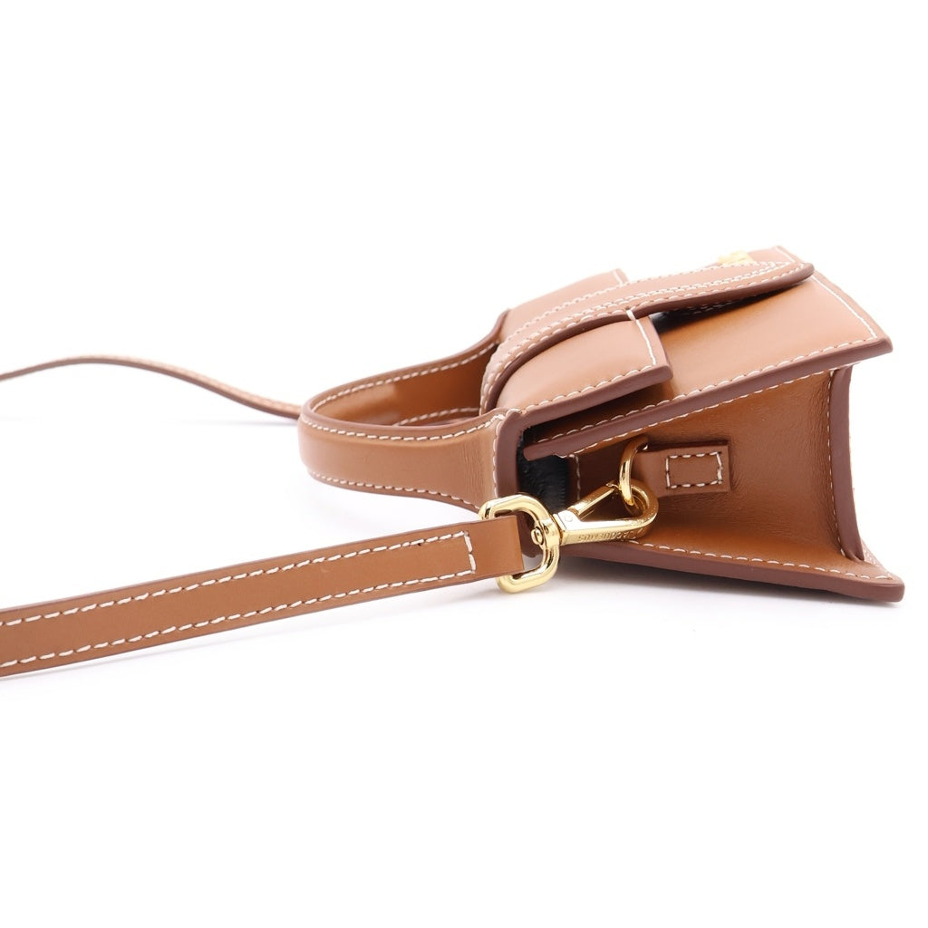 JACQUEMUS(ジャックムス) LE BAMBINO ル バンビーノ ロゴ レザー 2WAY ハンド ショルダーバッグ ゴールド金具 ブラウン 213BA006-3072811 レディース