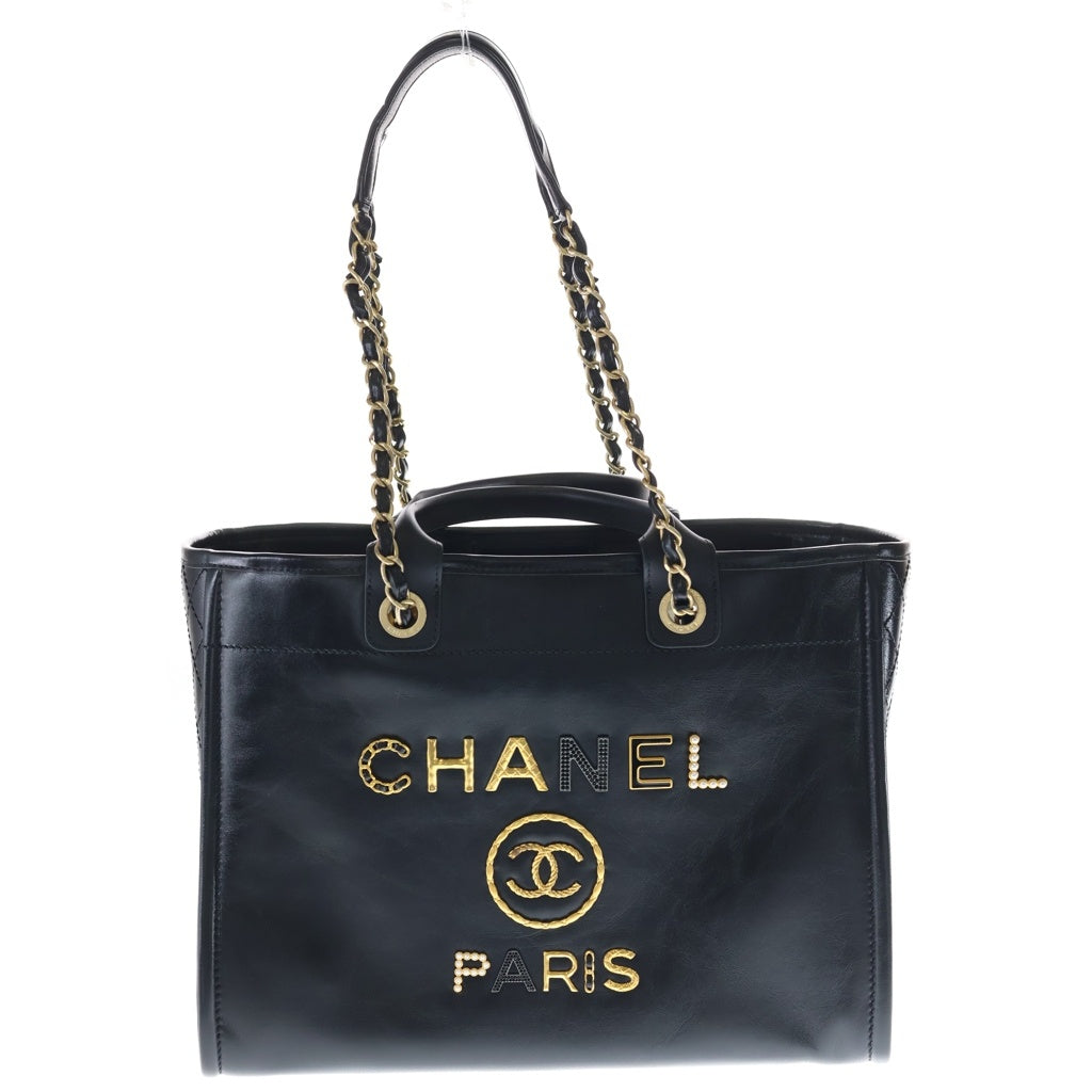 CHANEL(シャネル) ドーヴィルMM ココマーク レザー チェーンショルダー 