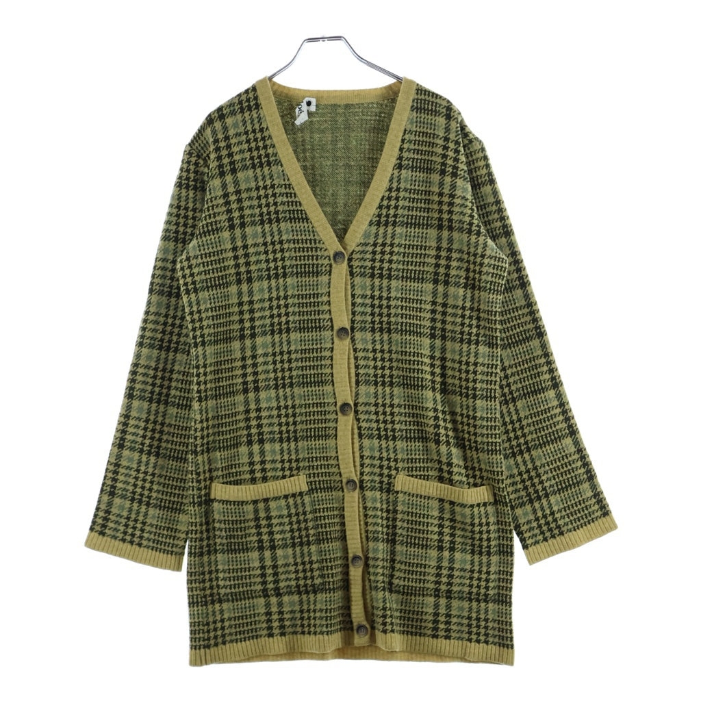 Chloe(クロエ) ■ニットセーター セットアップ 千鳥格子 イエロー×マルチカラー ウール×カシミヤ レディース
