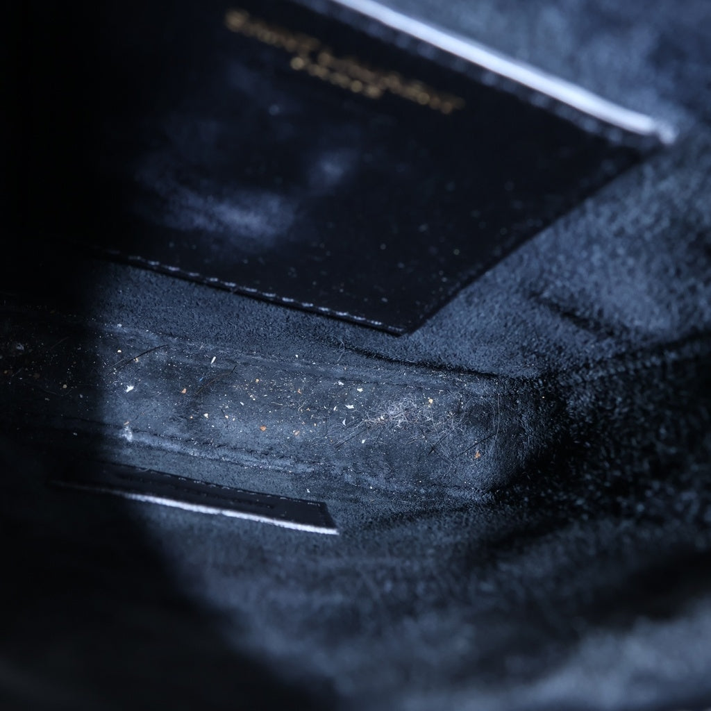 SAINT LAURENT PARIS(サンローランパリ) サンローラン ショルダーバッグ ミニバッグ フォンショルダー ブラック カーフスキン 735214 ゴールド金具 レディース