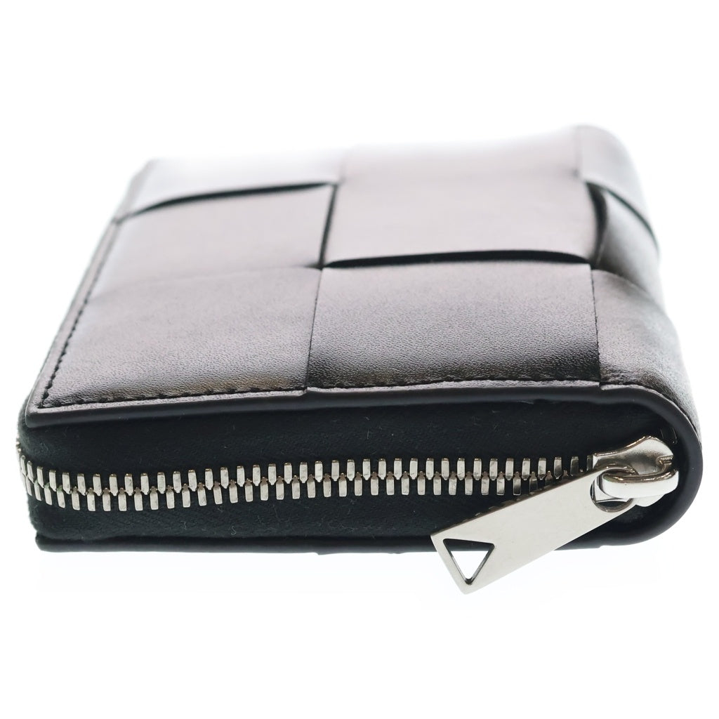 BOTTEGA VENETA(ボッテガヴェネタ) マキシイントレチャート 2つ折り財布 ブラック レザー