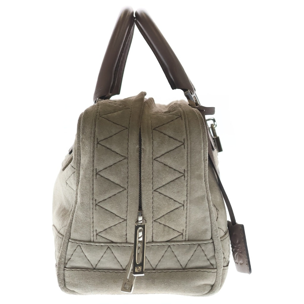 LOEWE(ロエベ) アマソナ28 グレー スエード×レザー ハンドバッグ レディース
