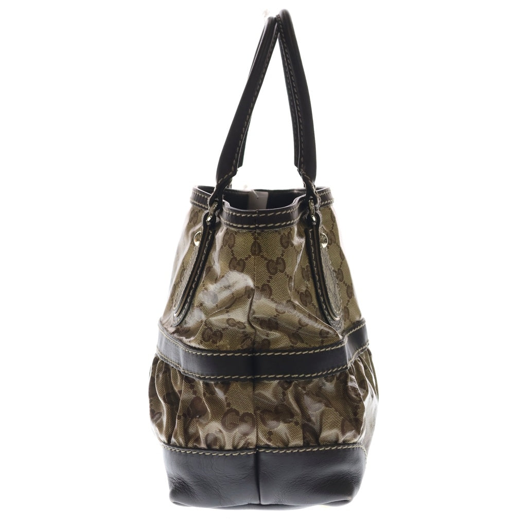GUCCI(グッチ) GGクリスタル ハンドバッグ ブラウン系 コーティングキャンバス×レザー 223964 レディース