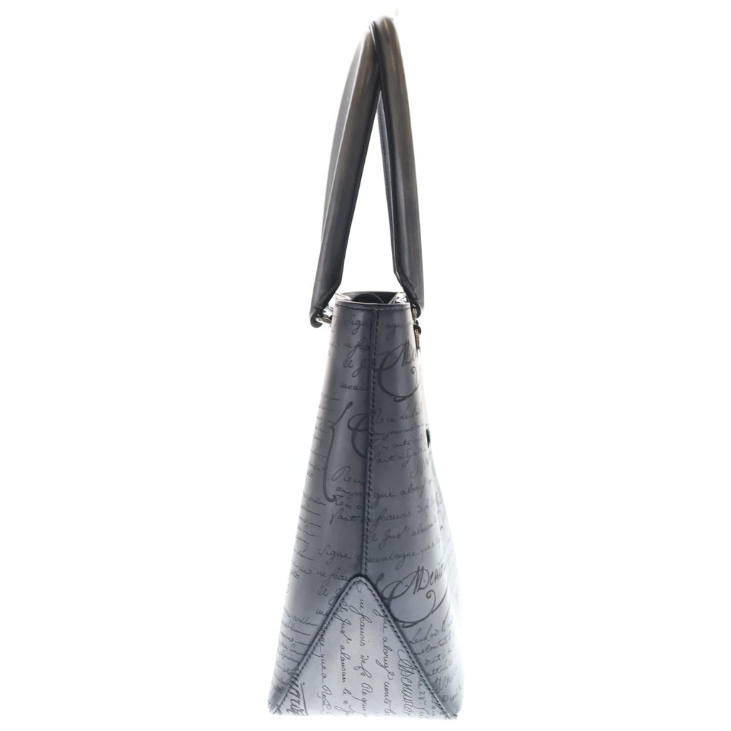 Berluti(ベルルッティ) カリグラフィー トゥジュール ハンドバッグ トートバッグ グレー シルバー金具 レディース