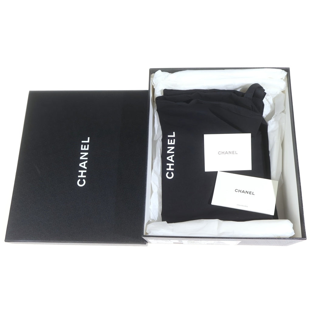 CHANEL(シャネル) 23SS ココマークリボン パール ショートブーツ ブラック レディース G40099