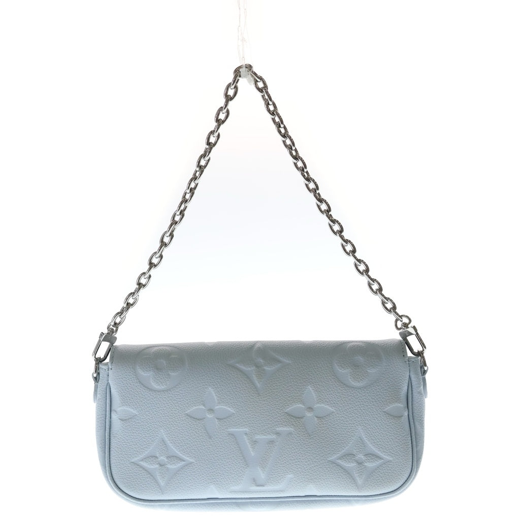 LOUIS VUITTON(ルイヴィトン) モノグラム アンプラント ウォレットオンチェーンアイビー 2WAYバッグ ハンドバッグ ショルダーバッグ ライトブルー レザー M83637 シルバー金具 レディース