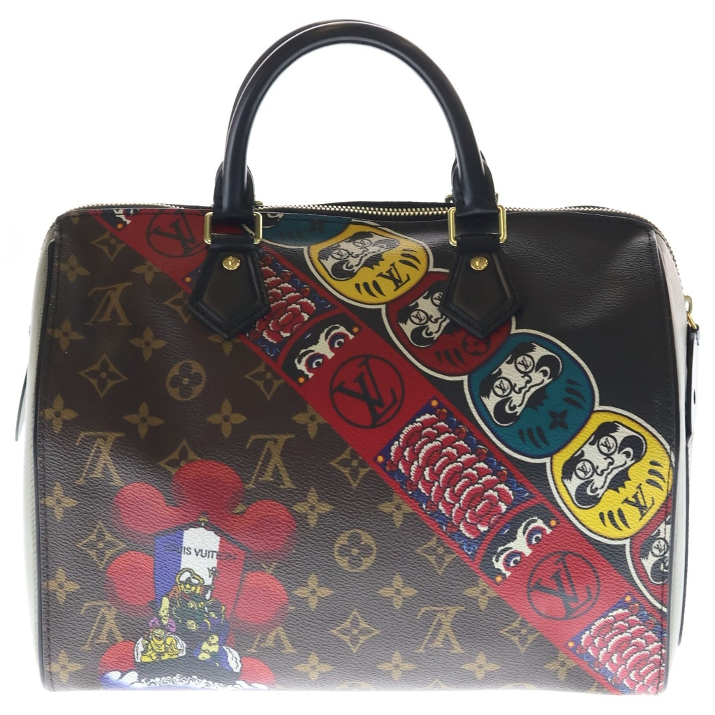 LOUIS VUITTON(ルイヴィトン) ルイヴィトン×山本寛斎 モノグラムカブキ エピ スピーディ30 ボストンバッグ ハンドバッグ ブラウン×グリーン レザー×PVC M43505 ゴールド金具