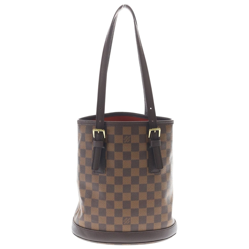 LOUIS VUITTON(ルイヴィトン) ダミエ マレ ハンドバッグ ミニトートバッグ ブラウン レザー×PVC N42240 ゴールド金具 レディース