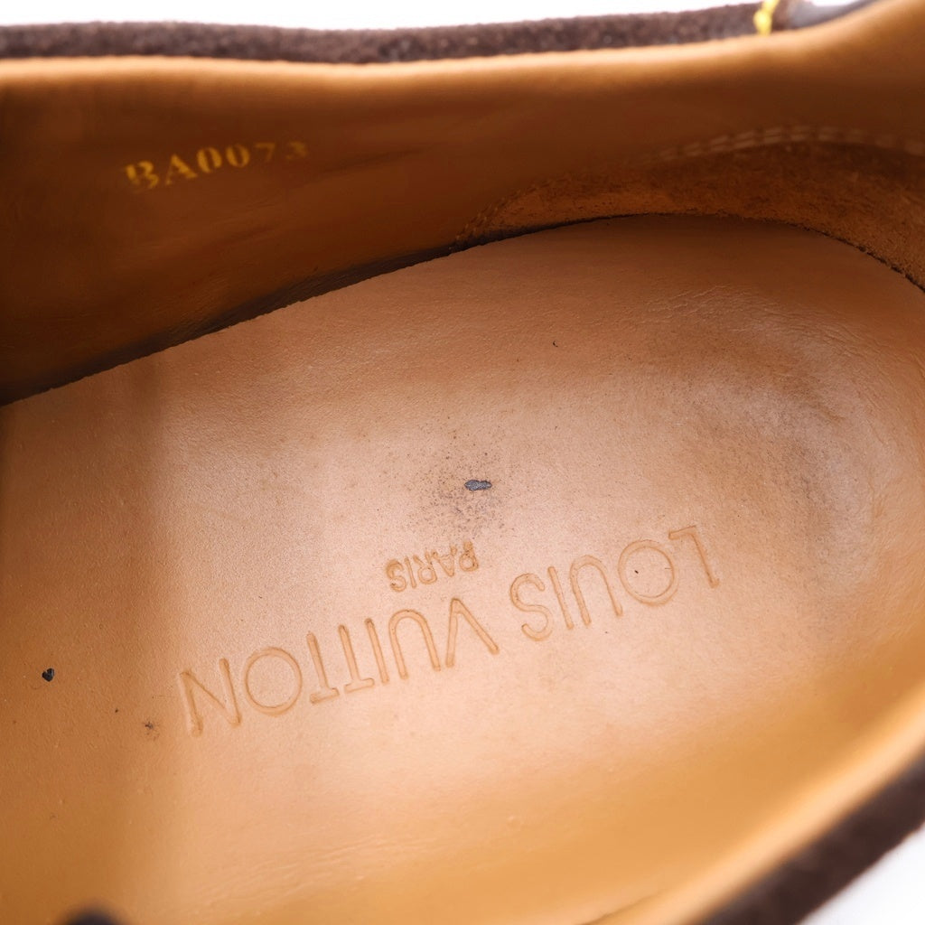LOUIS VUITTON(ルイヴィトン) レザー レースアップ ローカットシューズ スニーカー ブラウン BA0073