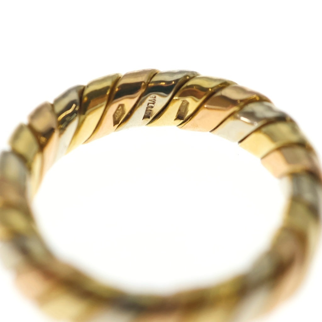 BVLGARI(ブルガリ) トュボガス リング ゴールド×シルバー×ピンクゴールド 750PG×750YG×750SV #9.5 レディース