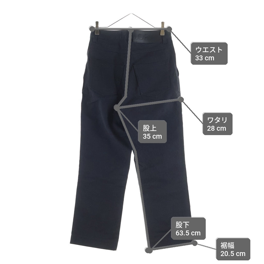 LOEWE(ロエベ) ツイル ボタンフライパンツ ブラック