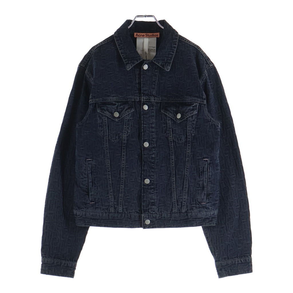 Acne Studios(アクネ ストゥディオズ) モノグラム ジャカードデニムジャケット 総柄 ブルー B90775