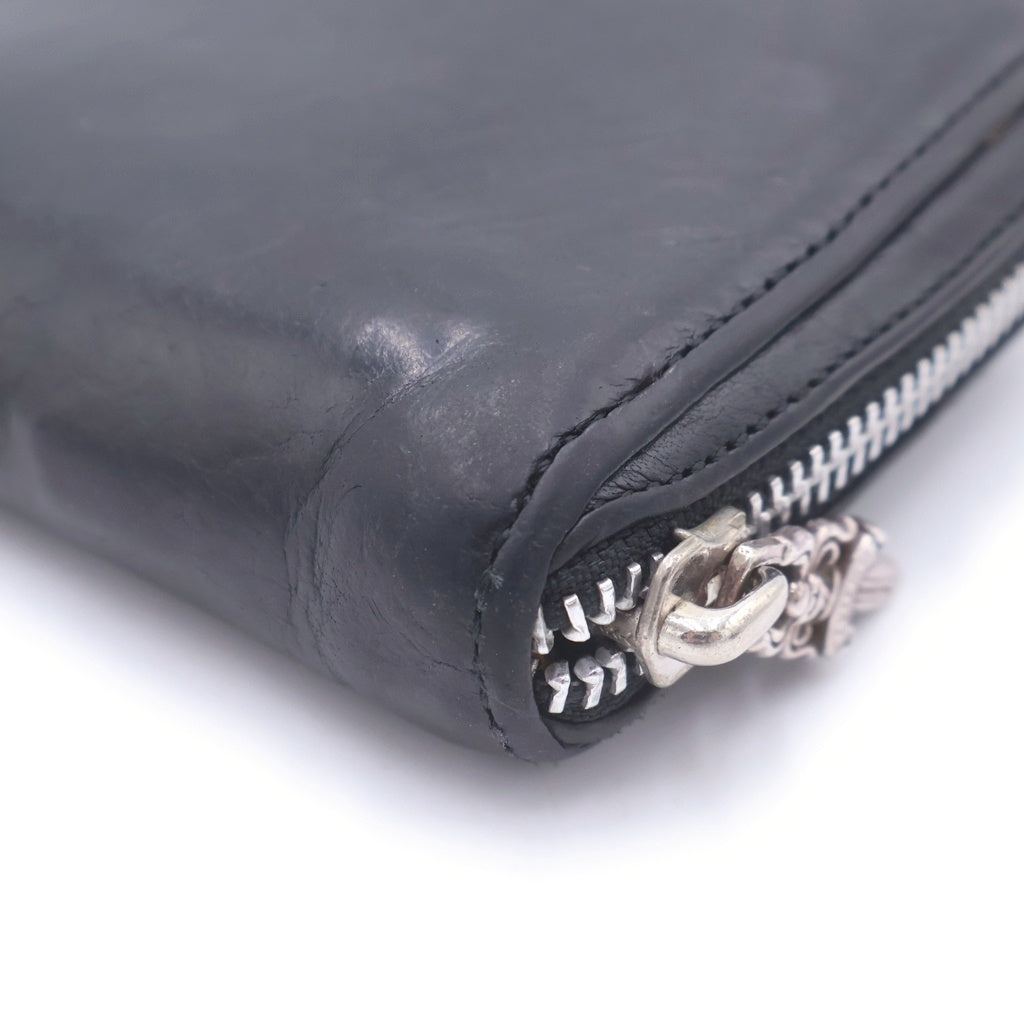 CHROME HEARTS(クロムハーツ) REC F ZIP フィリグリープラス ラウンドジップ長財布 ウォレット ブラック