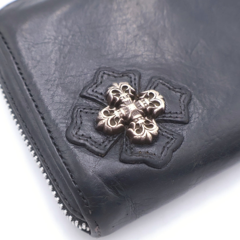 CHROME HEARTS(クロムハーツ) REC F ZIP フィリグリープラス ラウンドジップ長財布 ウォレット ブラック