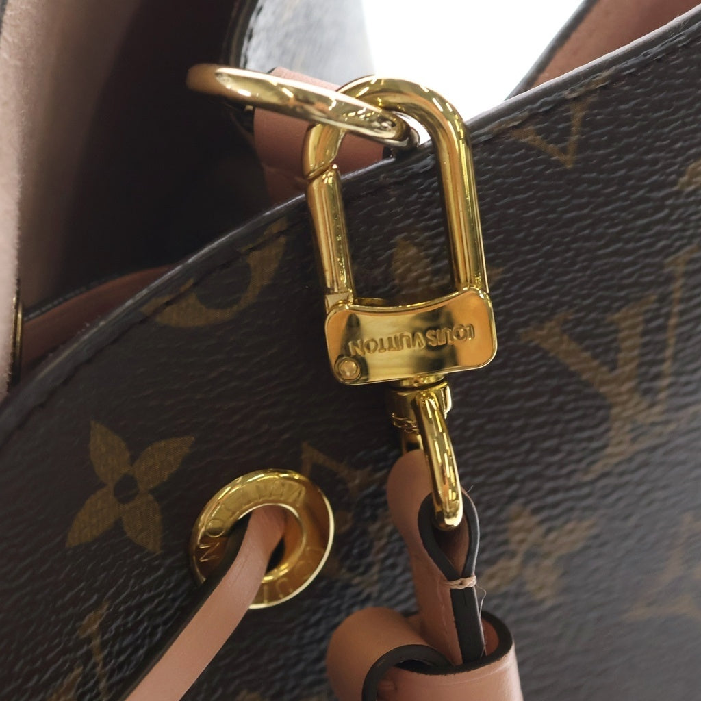 LOUIS VUITTON(ルイヴィトン) モノグラム ネオノエ PVC レザー ゴールド金具 ショルダーバッグ トートバッグ M44022 ブラウン/ローズプードル ピンク レディース