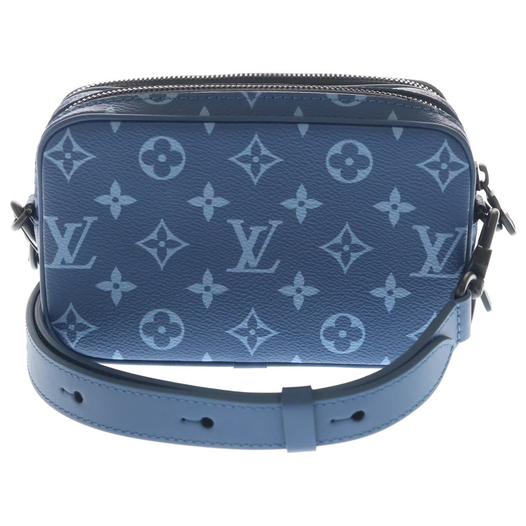 LOUIS VUITTON(ルイヴィトン) モノグラムトーン ナノ アルファ ウェアラブルウォレット PVC レザー ショルダーバッグ ブルー M82801 レディース
