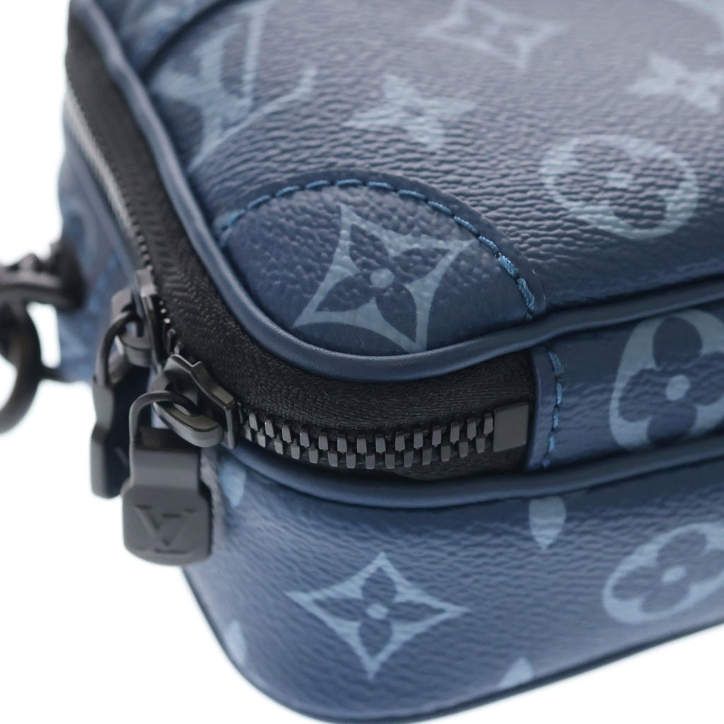 LOUIS VUITTON(ルイヴィトン) モノグラムトーン ナノ アルファ ウェアラブルウォレット PVC レザー ショルダーバッグ ブルー M82801 レディース