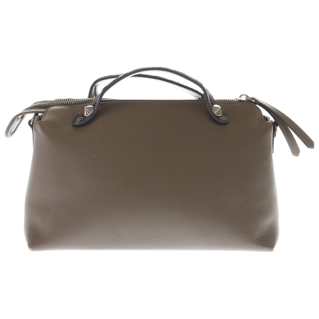 FENDI(フェンディ) バイザウェイ 2WAYバッグ ショルダーバッグ ハンドバッグ ズッカ柄×ブラウン レザー 8BL146 シルバー金具 レディース