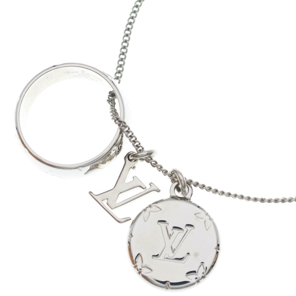 LOUIS VUITTON(ルイヴィトン) リングネックレス モノグラム メタル シルバー ペンダント チェーン M62485