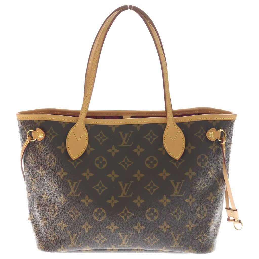 LOUIS VUITTON(ルイヴィトン) モノグラム ネヴァーフルPM フューシャ ハンドバッグ トートバッグ ブラウン レザー×PVC M41001 ゴールド金具 レディース
