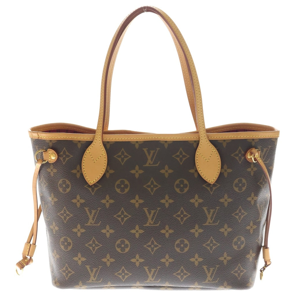 LOUIS VUITTON(ルイヴィトン) モノグラム ネヴァーフルPM フューシャ ハンドバッグ トートバッグ ブラウン レザー×PVC M41001 ゴールド金具 レディース