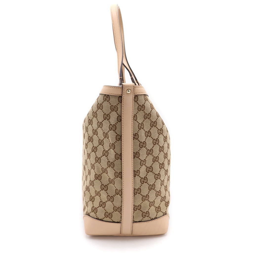 GUCCI(グッチ) GGキャンバス レザー トートバッグ ベージュ 247209 レディース