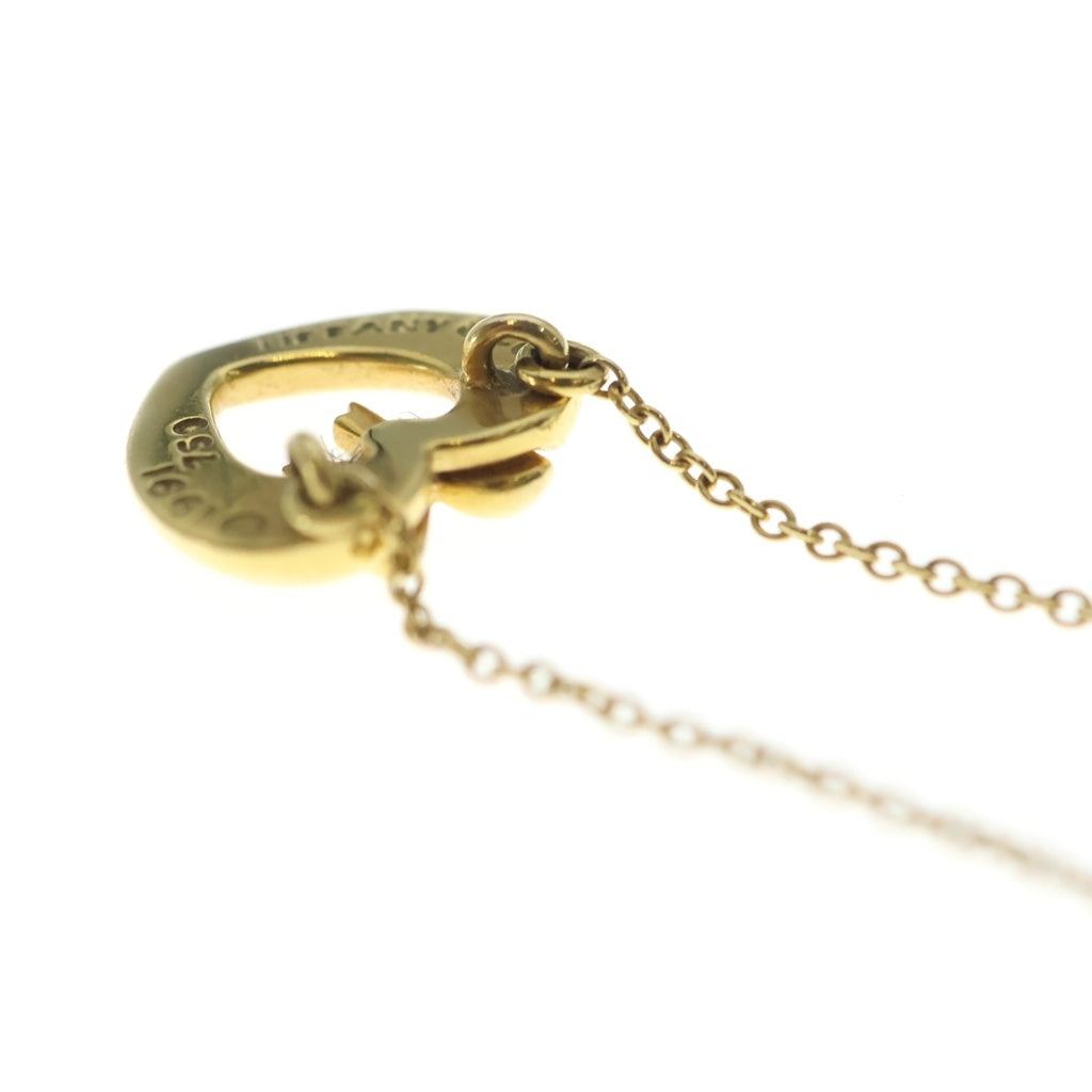 TIFFANY & Co.(ティファニー) ハート&リボン ネックレス ペンダント チェーン イエローゴールド K18 レディース