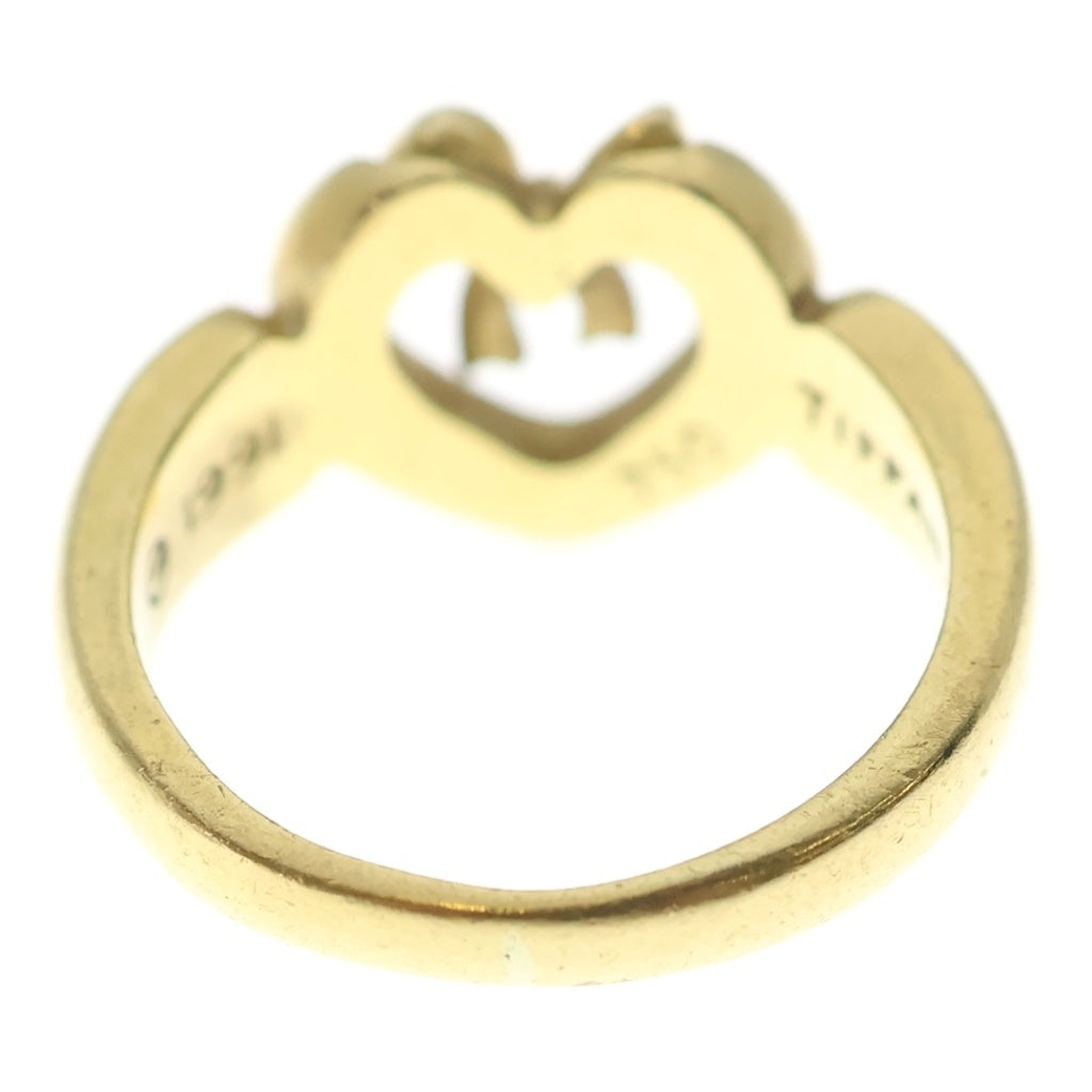 TIFFANY & Co.(ティファニー) ハート&リボン リング K18 イエローゴールド #8.5 レディース