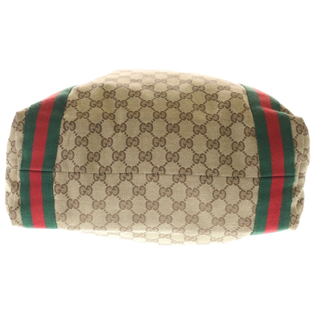 GUCCI(グッチ) GGキャンバス シェリーライン トートバッグ ハンドバッグ ブラウン キャンバス 189669 レディース