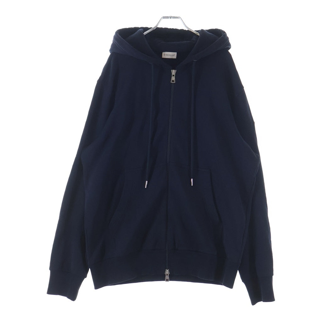 MONCLER(モンクレール) ロゴダブルジップパーカー フーディー ネイビー #XL