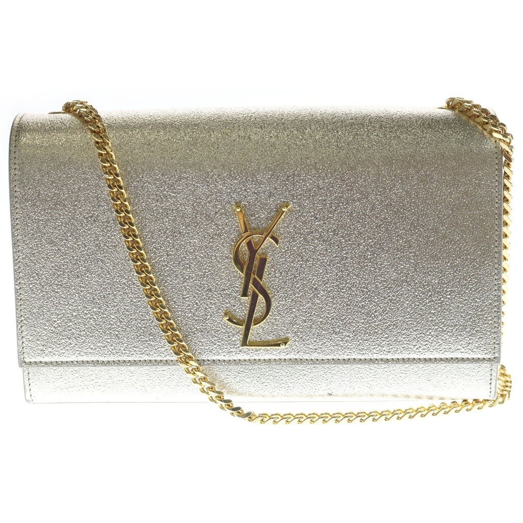 YVES SAINT LAURENT(イヴサンローラン) クラシック ケイト チェーン ショルダーバック ミディアム レザー ゴールド 364021 レディース